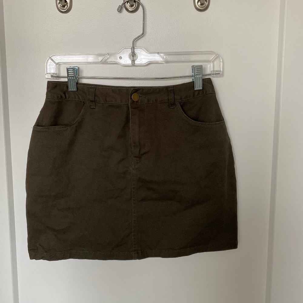 Forever 21 Dark Green Mini Skirt